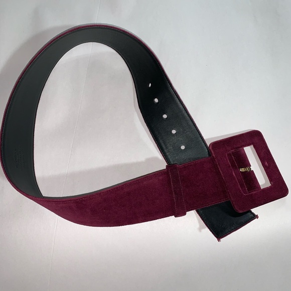 vintage SAINT LAURENT velvet over calfskin BELT main image 12